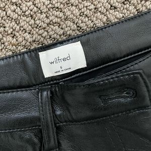 Aritzia Wilfred Melina Leather Pants 6 Long